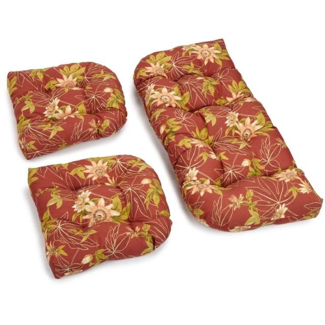 Ensemble de Coussins Capitonnés pour Causeuse en Polyester Filé en Forme de U (Ensemble de 3)