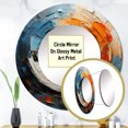 thumbnail image 3 of Designart "VORTEX Dynamique" Spirales Abstraites Miroir Rond pour Décoration Murale - Grand Miroir Rond Imprimé Orange - Miroir Rond Moderne 36 Pouces x 36 Pouces Pouces - Miroir Mural Rond Grand, 3 of 5