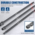 thumbnail image 3 of TOPEX 13‑Piece 1/4" Impact Socket Adapter Set, Extension Bar Set, Heavy‑Duty Hex Shank, Rotatable 105° Right‑Angle Driver, 3 of 12