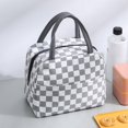 thumbnail image 1 of FeiraDeVaidade Reusable Insulated Lunch Tote Bag Lattice Lunch Box Container Waterproof Lunch Cooler Bag, 1 of 6