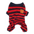 thumbnail image 2 of Lightweight Stretchy Dog Pajamas For Your Pet In Red Blue Stripes, Easy To Put On And Take Off, 2 of 8
