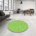 thumbnail image 4 of Ahgly Company Machine Washable Indoor Square Transitional Pea Green Area Rugs, 4' Square, 4 of 7