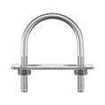 thumbnail image 1 of Unique Bargains Round U-Bolts 6 Sets 47mm Inner Width 72mm Length M8 with Nuts and Plates, 1 of 5