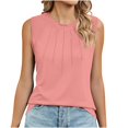 thumbnail image 1 of AherBiu Camisole pour Femmes Coupe Ample Chic Décontractée Sans Manches Col Ras du Cou Camis Couleur Unie Tuniques Confortables, 1 of 6