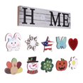 thumbnail image 3 of Wooden Home Decoration, 10 Interchangeable Icons Door Pendant Decoration Create Inviting   for Holiday Decoration, 3 of 8
