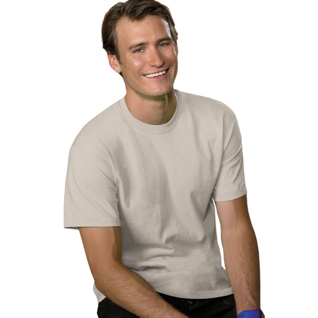 Hanes T-shirt à Manches Courtes pour Hommes 5,2 oz, L, Sable