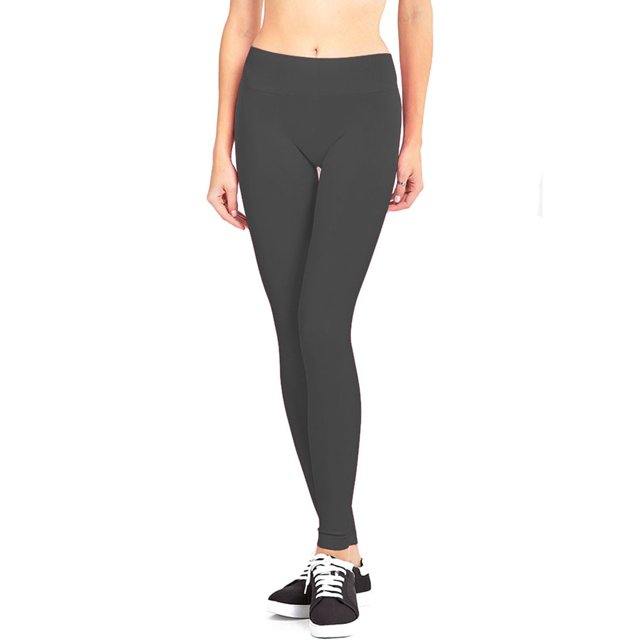 LAVRA Women's Regular Sized Full Length Leggings-Gray