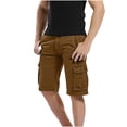 thumbnail image 2 of Yuyuzo Shorts Cargo pour Hommes avec Multiples Poches Coupe Classique Décontractée Été Plein Air Randonnée Tactique Entraînement Salopettes Shorts, 2 of 6