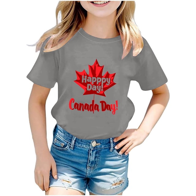 T-Shirt Classique Décontracté à Manches Courtes pour Tout-Petit HVOBBTY, Chemises pour Enfants T-Shirt Graphique à Manches Courtes Col Rond Crop Top pour Filles et Garçons de 3 à 14 Ans T-Shirt Tee Gris, 11 Ans