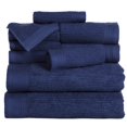 thumbnail image 4 of Bedford Home 67A-31169 Ribbed Cotton 10 Piece Towel Set - Navy, 4 of 10