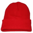 thumbnail image 2 of Tuques pour Hommes Femmes, Tuque Uni, Bonnet d'Hiver Uni, Bonnet en Tricot Torsadé Extensible Doux et Chaud, Bonnet d'Hiver pour Femmes Hommes Rouge Taille Unique, 2 of 2