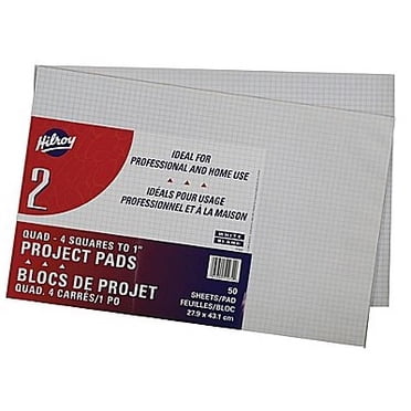 Hilroy Figuring Pads Graph Ruling 2 pack White Paper