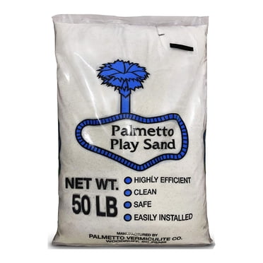 Palmetto Natural & Fine Play Sand for Sandbox, Sensory Bin, and Water Table, 50 lb Bag
