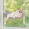 thumbnail image 1 of Chat Minimaliste en Lin Respirant pour Détente Intérieure Douillette et Installation Sécurisée dans la Cage avec Tissu Lavable à la Machine, 1 of 3
