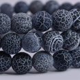 thumbnail image 2 of Bracelet Extensible en Perles Rondes de 8 mm en Agate Patinée Bleu Foncé 7 Pouces, 2 of 2