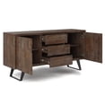 thumbnail image 3 of Simpli Home Lowry 60 Pouces Buffet en Bois Massif de Style Rustique Brun Naturel Vieilli, 3 of 7