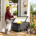 thumbnail image 2 of Outsunny Large Deck Box with Lock for Pool Toys Garden Tools Grey, 2 of 10