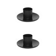 thumbnail image 2 of Thinsony Pillar Candle Holder Candlelight Home Decor Party for Dining Christmas Black Small 2Set, 2 of 6