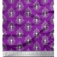 thumbnail image 1 of Soimoi Polyester Crepe Fabric Leaves,Floral & Paisley Block Print Fabric by Yard 42 Inch Wide, 1 of 3
