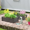 thumbnail image 2 of Outsunny Set of 2 Raised Garden Beds, Galvanized Planter Box, Black, 2 of 9