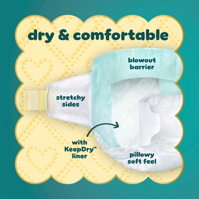 Pampers Swaddlers Diapers, Size S6 (23-44 lbs), Absorbent, Keeps Baby Dry and Comfortable, Skin Safe Disposable Baby Diaper