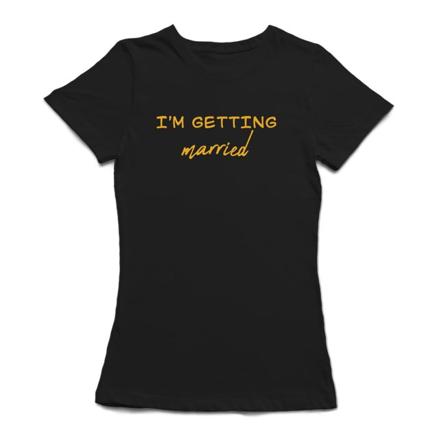 Je Me Marie T-shirt Noir Assorti pour Couple Femme