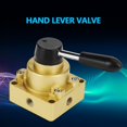 thumbnail image 3 of Pneumatic Hand Lever Valve,HV-02 PT 1/4" Port Hand Pneumatic Valve Hand Lever Valve Superior Craftsmanship, 3 of 7