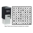 thumbnail image 1 of Printtoo Personalized Baby Theme Icons Rubber Stamp Self Inking Stamper 24 mm-Black, 1 of 7