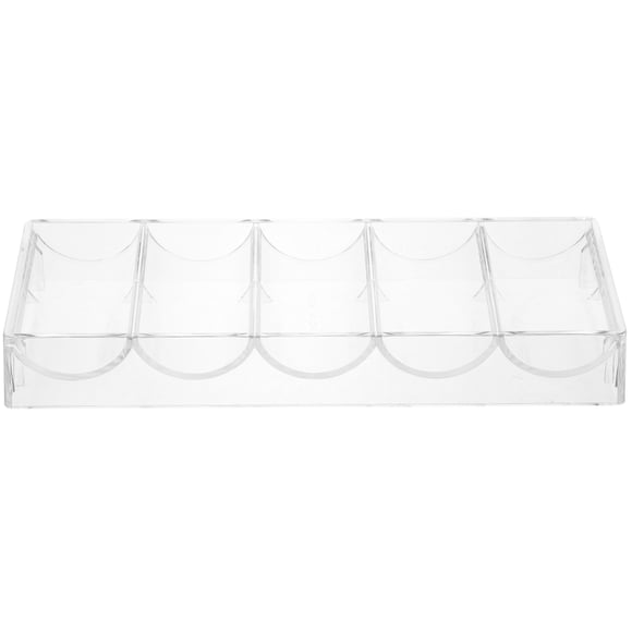 Transparent Acrylic Poker Chip Holder MultiFunctional Storage Box for Easy Organization 5 Grids