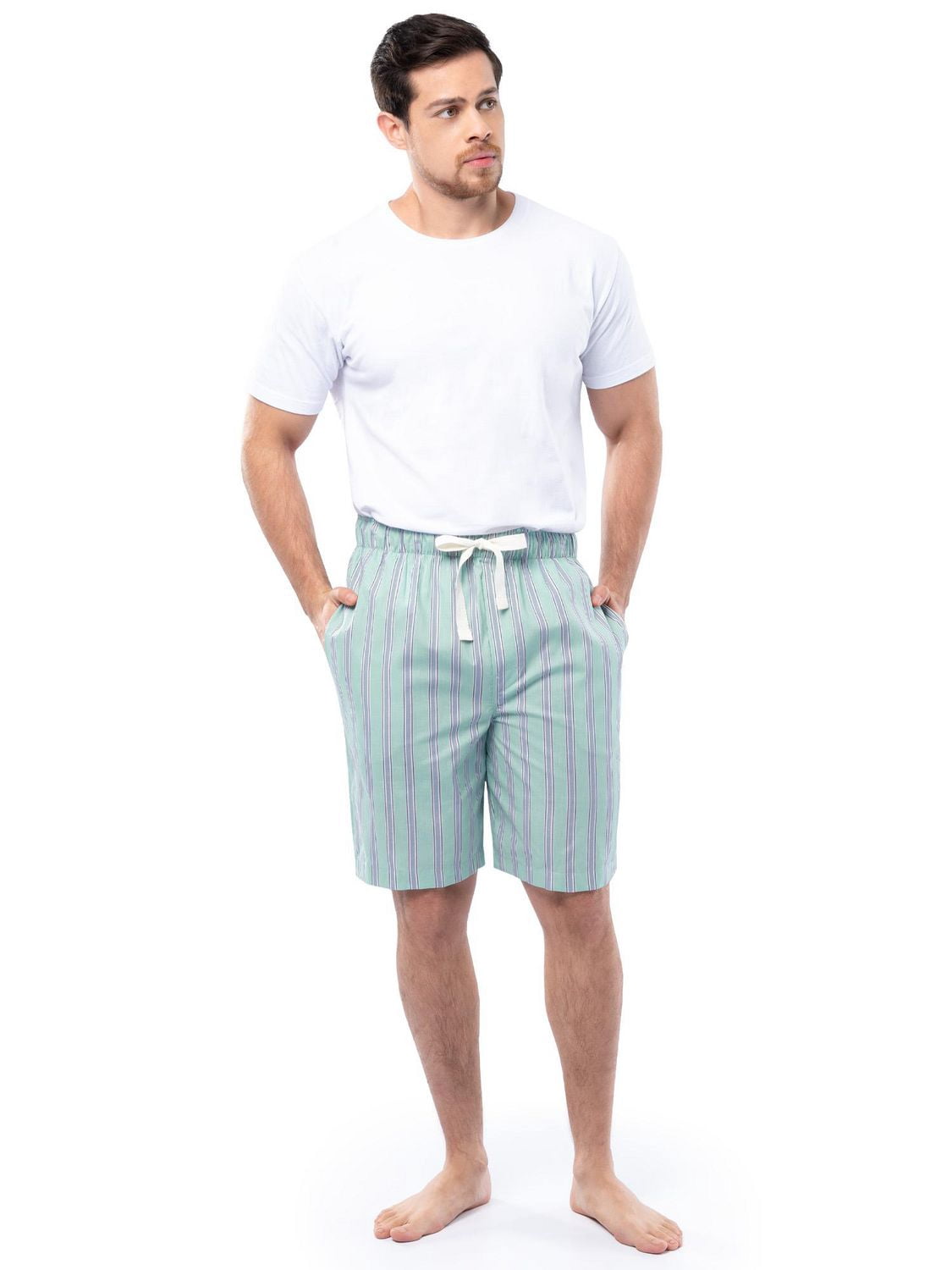 IZOD Men's Cotton Sleep and Lounge Pajama Short, green