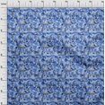 thumbnail image 4 of oneOone Velvet Medium Blue Fabric Abstract Sewing Craft Projects Fabric Prints By Yard 58 Inch Wide, 4 of 4