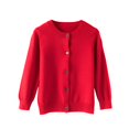 thumbnail image 1 of LIJCC Girls Classic Knit Cardigan Sweaters Crew Neck Button-Down Solid Color Cotton Knit Sweater School Uniforms Cotton Cardigan Button Front Outerwear, 1 of 3