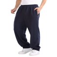 thumbnail image 3 of Men Autumn Casual Sweatpants Solid Color Elastic Middle Waist Loose Joggers Trousers Plus Size, 3 of 6