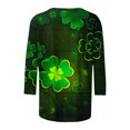 thumbnail image 5 of FAIWAD T-Shirt à Manches 3/4 pour Femmes de la Saint-Patrick, Col Rond, Décontracté, Grande Taille, Tunique à Enfiler, 5 of 5