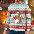 thumbnail image 2 of PMUYBHF Homme Chandail à Capuchon pour Homme Noir Hommes Automne et Hiver Décontracté Tendance Noël Imprimé Chandail à Capuchon Col Rond Chandail Molletonné Homme Chandail à Capuchon Graphique, 2 of 4