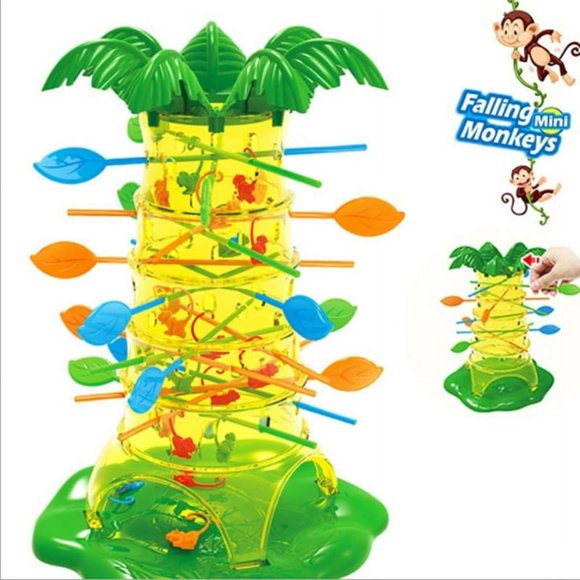 1 set Children Interesting Intelligence Toys Turn Monkeys Down Monkey Tree Climbing
