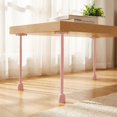 thumbnail image 3 of Adjustable Folding Desk Legs 28cm Steel Frame, White/Pink/Green, Tool-Free Assembly, 50kg Load Capacity, Foldable for Bed Table or Study Station, 3 of 5