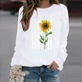 thumbnail image 2 of Blouse à Manches Longues pour Femmes Hiver Hauts Décontractés à Manches Longues pour Femmes Chandail en Molleton Imprimé Blouse Tee Chandail Long pour Femmes Hauts à Manches Longues Décontractés pour Femmes, 2 of 6