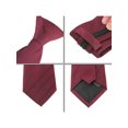 thumbnail image 3 of INSPIRE CHIC Cravate à Fermeture Éclair Ajustable pour Homme pour Tenue Décontractée Formelle Rouge Vin -2 18.9 Pouces X 3.2 Pouces, 3 of 4