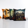 thumbnail image 3 of Langgg Happy Halloween Square Decorative Throw Pillow Case Cushion Cover Bat Pumpkin Moon 45x45cm, 3 of 5