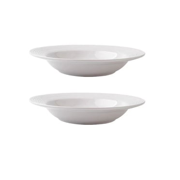 matoen Pure White Design Household Western Food Plates Pasta Plates Hotel Restaurant Tableware Meal Plates Dish Plates