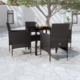 thumbnail image 1 of vidaXL 5 Piece Garden Dining Set with Cushions Black, 1 of 4