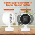 thumbnail image 2 of Chauffage Électrique Ventilateur 500W PTC, Réglage 120° Haut et Bas + Réglage 160° Gauche/droite, 3 Modes de Chauffage, 2 of 5