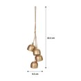 thumbnail image 4 of Fraiche Gold Hanging Bell Ornaments 3-Pack, 4 of 4