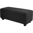 thumbnail image 1 of PiccoCasa Housse Extensible pour Pouf Housse de Meuble Noir Petit, 1 of 7