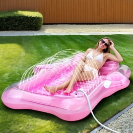 Flotteur Piscine Gonflable Sloosh 212x142cm Pour Bronzage - Chaise Longue Adulte Avec Porte-Gobelets Lit Piscine Oversize