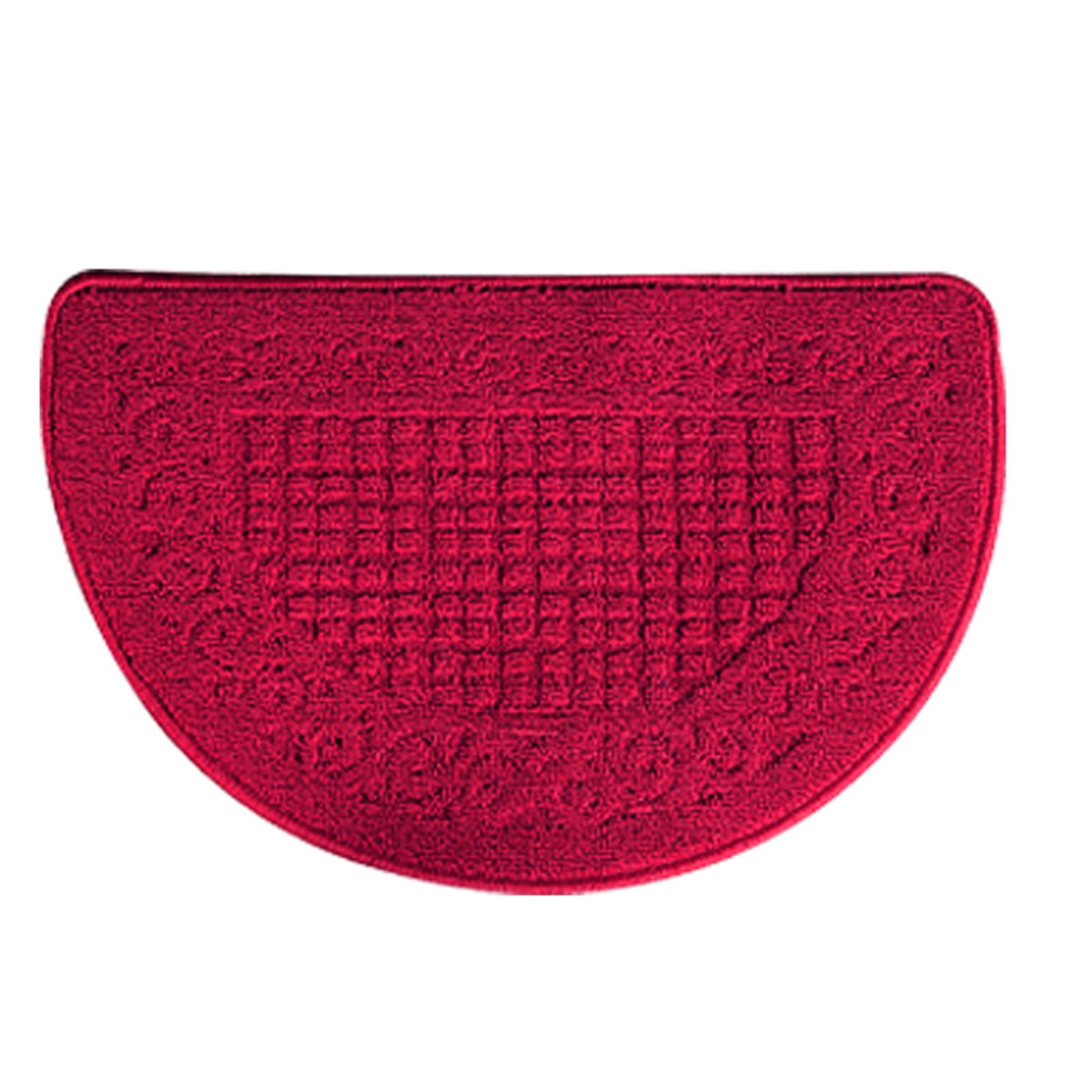 Tapis d'Entrée Demi-Cercle Tapis de Sol Demi-Cercle Piège à Poussière Fibre de Polyester Forte Absorption Antidérapant pour Extérieur Intérieur