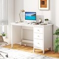 thumbnail image 2 of Patiojoy Computer Desk w/ 3 Drawers 48" Wide Writing Desk with Storage Laptop Study Desk White, 2 of 9