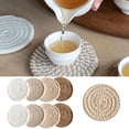 thumbnail image 2 of TIELUTT sous-Verres pour Boissons sous-Verres pour Osier Chargeurs pour Assiettes de Souper Petite Table à Manger Ensemble pour 4 Table Ronde Ronde Ensemble de Cuisine Napperons Ronds Salle à Manger Intérieure Extérieure Petite Table à Manger Ensemble fo, 2 of 7