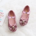 thumbnail image 4 of MIASHUI Robe Fille Paillettes Scintillantes Chaussures de Princesse Chaussures de Fête Danse Sandales, Rose, 2,5-3 Ans, 4 of 9